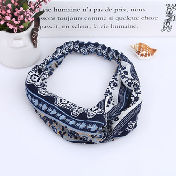 style 6 05 - Cotton Women Headband Turban Solid Color Girls Knot Hairband Hair Accessories Twisted Ladies Makeup Elastic Hair Bands Headwrap