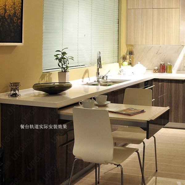 [variant_title] - Cabinet Kitchen Retractable Function Dining Table / Folding / Pulling / Pulling Extension Dining Table / Table Rail Accessories