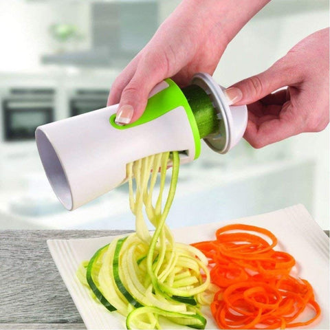 Default Title - Portable Spiralizer Vegetable Slicer Handheld Spiralizer Peeler Stainless Steel Spiral Slicer for Potatoes Zucchini Spaghetti