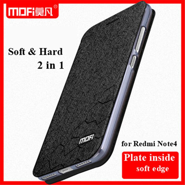 [variant_title] - For Xiaomi Redmi Note 5 Case Original MOFI Flip Leather Case For Red Rice Note 4X Hongmi Note 5 Stand Function Note 4 Global