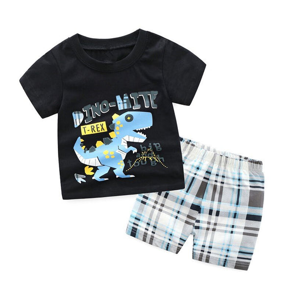 [variant_title] - VIDMID Baby boys clothing sets for kids boys short sleeve t-shirts shorts kids new T-shirt pants children's clothing set 7055