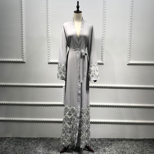 [variant_title] - Abayas For Women 2019 Kaftan Abaya Sequin Muslim Hijab Dress Robe Dubai Caftan Marocain Jilbab Qatar Turkish Islamic Clothing