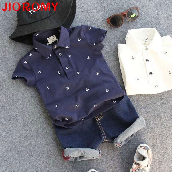 [variant_title] - New Fashion Kids Clothes Boys Summer Set Print Shirt + Short Boy Clothing Sets Toddler Boy Clothes Set