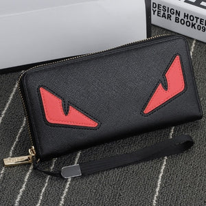 Red - HENGSHENG Men Wallets PU Leather Men Purse Fashion Wallet Clutch Bag Long Male Wallet Hand Bag Card Holder carteira Coin Purses