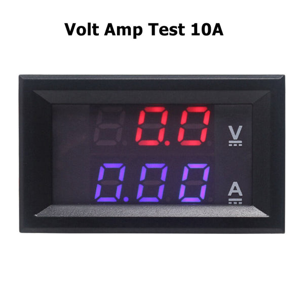 Volt Amp Test 10A - DC 0-100V/10A 50A 100A 500A DC Ammeter Voltmeter Digital LED Red Blue Display Car Amp Volt Meter