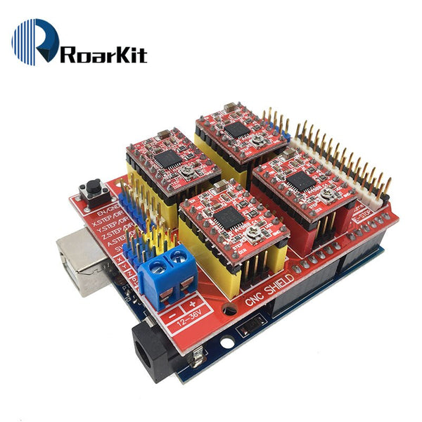 [variant_title] - CNC Shield V3 engraving machine 3D Printer+ 4pcs A4988/DRV8825/AT2100 Driver expansion board for Arduino + UNO R3 with USB cable