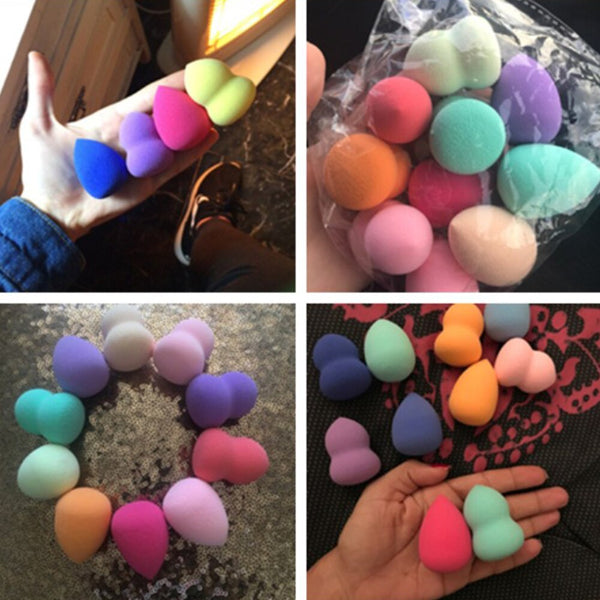 [variant_title] - Hot 5/10pcs Makeup Foundation Sponge Cosmetic Puff Smooth Beauty Make Up Sponge Beauty Tools Waterdrop Puff High Elastic Charm