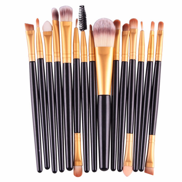 [variant_title] - MAANGE Pro 15Pcs Makeup Brushes Set Eye Shadow Foundation Powder Eyeliner Eyelash Lip Make Up Brush Cosmetic Beauty Tool Kit Hot