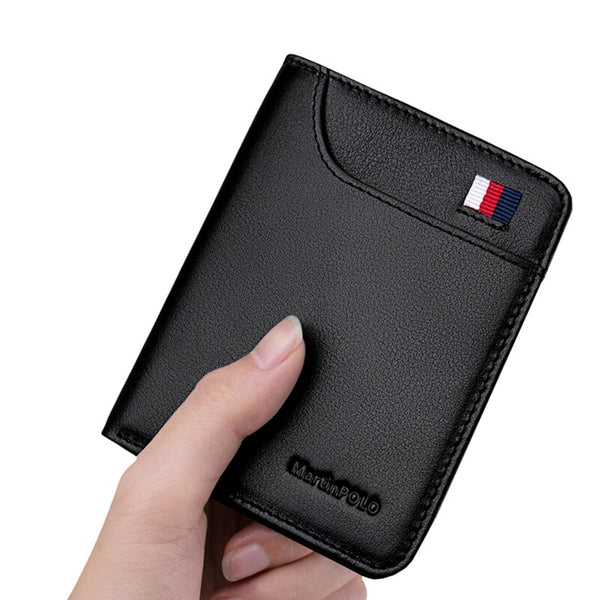 [variant_title] - MartinPOLO Wallet Men Genuine Leather Wallet Short Design Ultra-thin Slim Coin Purse Photo And Card Holder Pure Cowhide MP1001