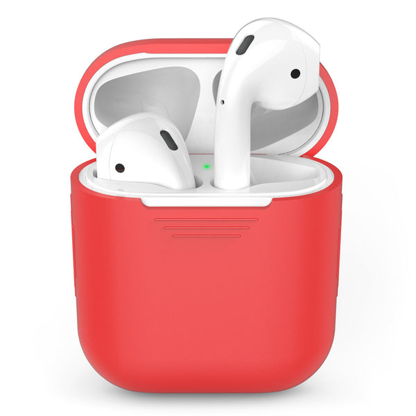 Red - 1PCS TPU Silicone Bluetooth Wireless Earphone Case For AirPods Protective Cover Skin Accessories for Apple Airpods Charging Box