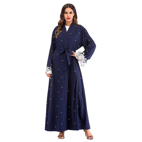 [variant_title] - Ladies Abaya Dubai Muslim Fashion Dress Lace Long Sleeve Kaftan Ramadan Eid Islamic Clothing Abayas for Women Robes S-2XL