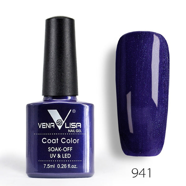 941 - New Free Shipping Nail Art Design Manicure Venalisa 60Color 7.5Ml Soak Off Enamel Gel Polish UV Gel Nail Polish Lacquer Varnish