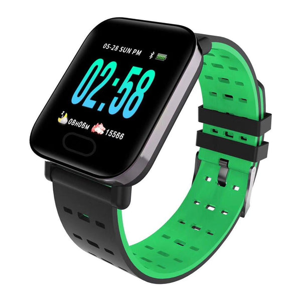 Green - VOULAO A6 Smart Watch Men Women Heart Rate Monitor Sport Fitness Tracker Waterproof Smartwatch For IOS Android Sport Wristband