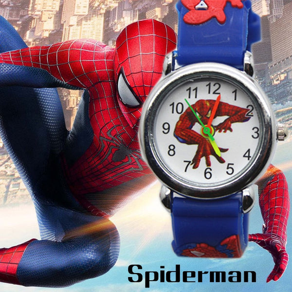 [variant_title] - 3D Spiderman Children's Watches For Boys Girls Clock Kids Watch Superhero Spider Man Silicone Children Watch Baby Birthday Gift