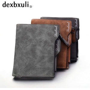[variant_title] - Wallet Men Soft Leather wallet with removable card slots multifunction men wallet purse male clutch top quality !