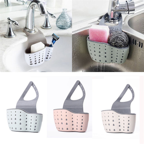 [variant_title] - Sink Shelf Soap Sponge Drain Rack Bathroom Holder Kitchen Storage Suction Cup Kitchen Organizer Sink kitchen Accessories Wash