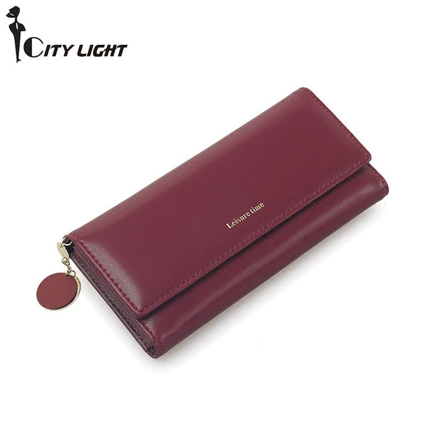 [variant_title] - New Fashion Women Wallets Long Style Multi-functional wallet Purse Fresh PU leather Female Clutch Card Holder