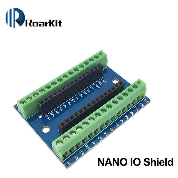 NANO IO Shield - Mini USB With the bootloader Nano 3.0 controller compatible for arduino CH340 USB driver 16Mhz NANO V3.0 Atmega328 UNO IO Shield