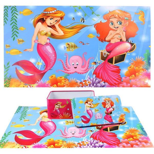 [variant_title] - New 200 Pieces Wooden Puzzle Mermaid Pattern Wood Jigsaw Puzzles Toy Kids Educational Learning Toys for Christmas Gift DK-M110