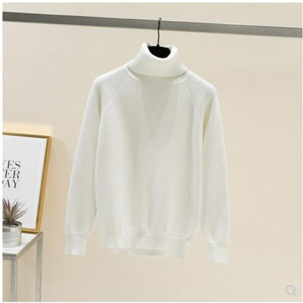 ONLYSVTER Thick Oversized Loose Turtleneck Women Pullover Sweater Autumn Winter Warm Jumper Top Knitted Soft Female Sweater Top