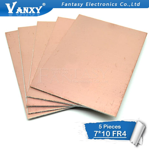 Default Title - 5pcs FR4 PCB 7x10cm 7*10 Single Side Copper Clad plate DIY PCB Kit Laminate Circuit Board