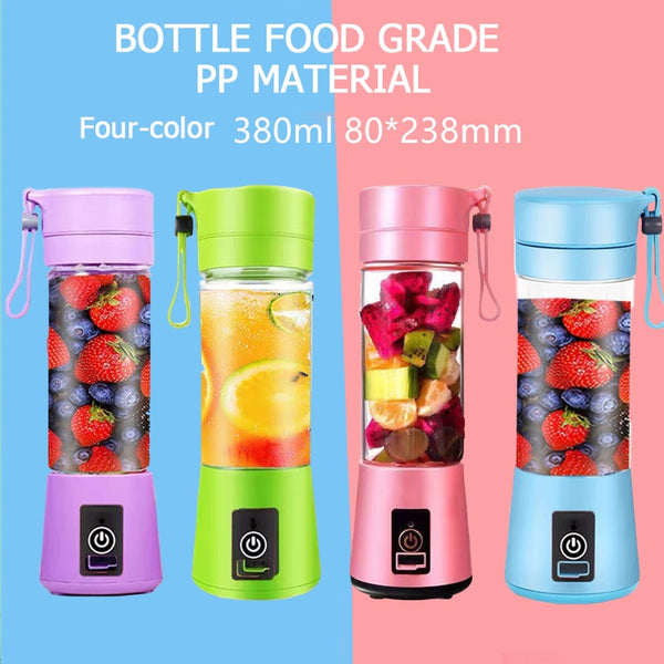 [variant_title] - WXB USB Charging 4 Blades Portable Juicer Juice Smoothie Smothie Maker Smoothie Blender  Extractor Batidora Be Machine Mixer