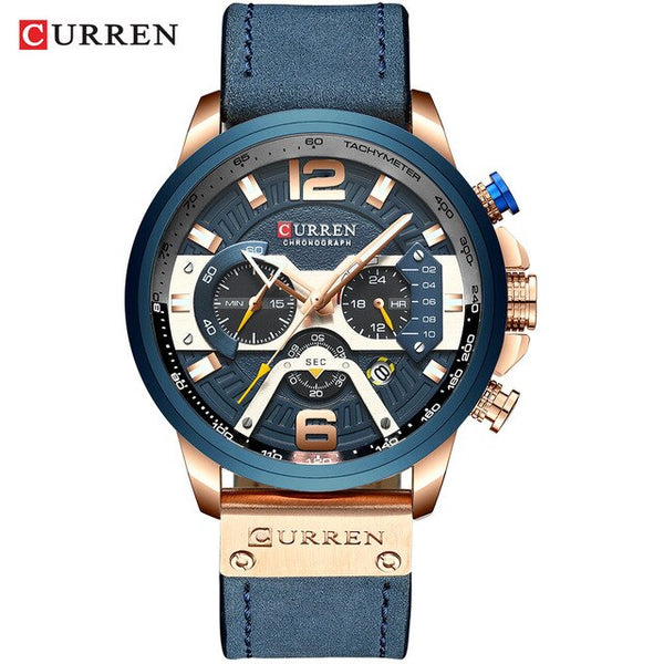 blue - Watches Men CURREN Brand Men Sport Watches Men's Quartz Clock Man Casual Military Waterproof Wrist Watch relogio masculino