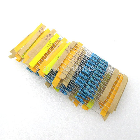 Default Title - 300PCS/LOT 1 Pack 10 -1M Ohm 1/2W Resistance 1% Metal Film Resistor Resistance Assortment Kit Set 30 Kinds Each 10pcs