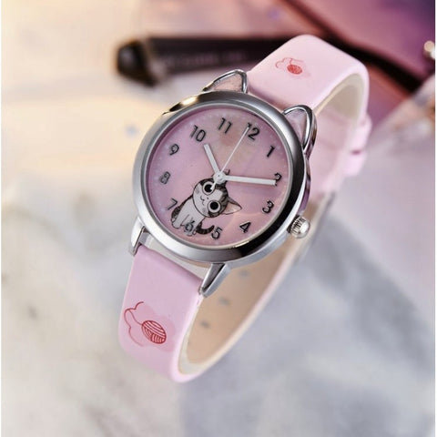 [variant_title] - NEW arrive Cute Cheese Cat Pattern Kids Watch Quartz Analog Child Watches For Boys Girls Student Clock Gift Relogio Feminino