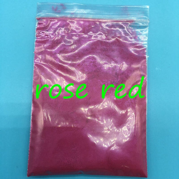 rose red - 20g Colorful Pearl Powder for make up,many colors mica powder for nail glitter,Pearlescent Powder Cosmetic pigment