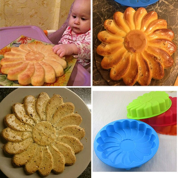 [variant_title] - DIY 3D Fondant Silicone Cake Molds Sunflower Shaped Baking Bakeware Cookie Mould Pastry Cake Decorating Tool Kitchen Accessories