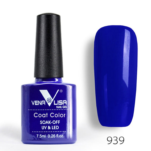 939 - New Free Shipping Nail Art Design Manicure Venalisa 60Color 7.5Ml Soak Off Enamel Gel Polish UV Gel Nail Polish Lacquer Varnish
