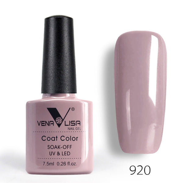 920 - New Free Shipping Nail Art Design Manicure Venalisa 60Color 7.5Ml Soak Off Enamel Gel Polish UV Gel Nail Polish Lacquer Varnish