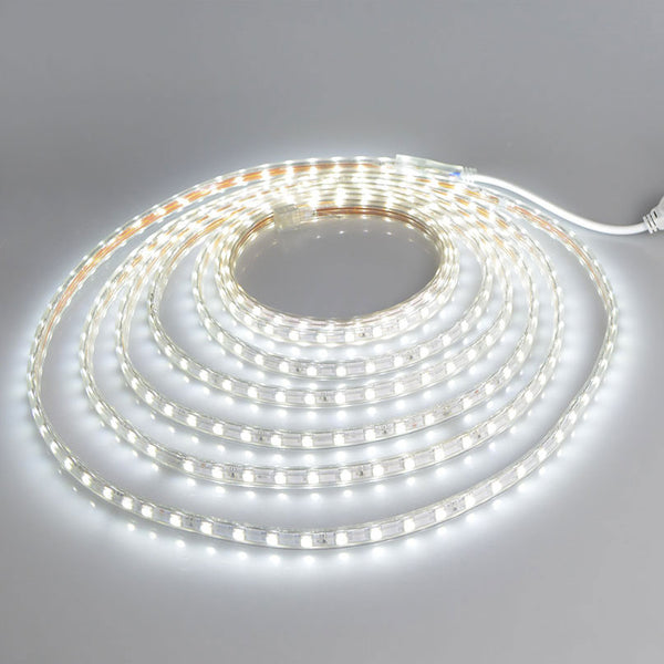 White / 10M - LED Strip 5050 220V Waterproof Flexible LED light Tape 220V lamp Outdoor String 1M 2M 3M 4M 5M 10M 12M 15M 20M 25M 60LEDs/M