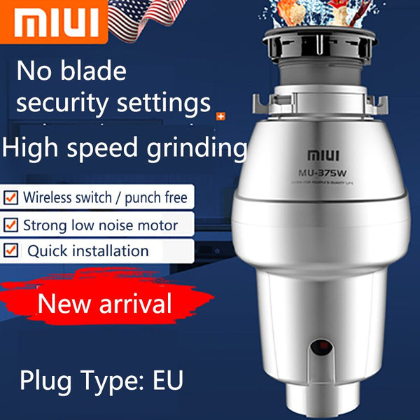 [variant_title] - Xiaomi miui food garbage processor disposal crusher food waste disposer Stainless steel Grinder material kitchen sink appliance