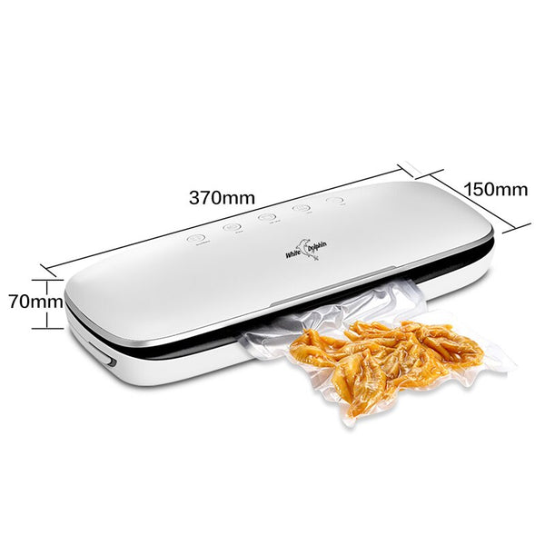 WD03 White / 110V US plug - Kitchen Vacuum Food Sealer With 10PCS Food Seal Bags Automatic Electric Food Vacuum Sealer Packaging Machine 220V 110V