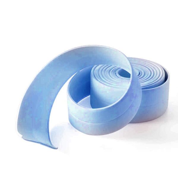 Blue - DIY Kitchen bathroom waterproof mildew tape corner line corner seam moisture proof mold protection Right angle Self-adhesive PVC