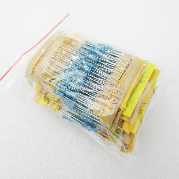 [variant_title] - 300PCS/LOT 1 Pack 10 -1M Ohm 1/2W Resistance 1% Metal Film Resistor Resistance Assortment Kit Set 30 Kinds Each 10pcs