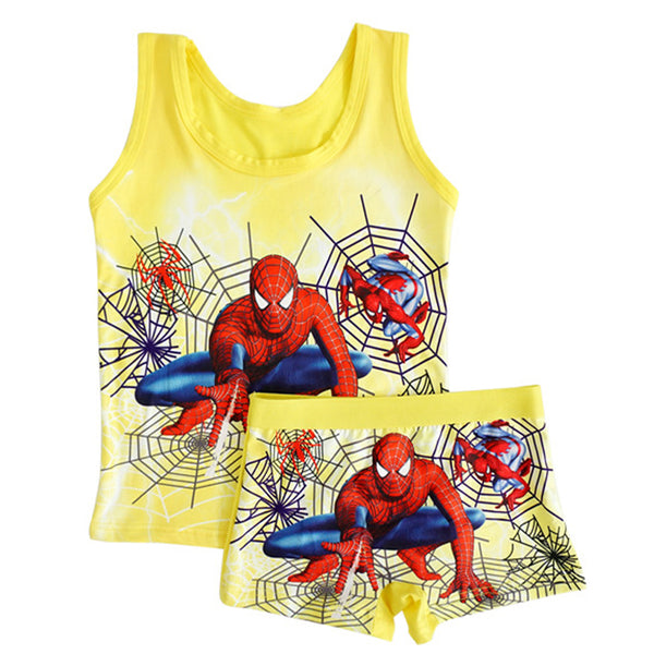 [variant_title] - 2019 summer Kids clothes boy spiderman set Children set girls elsa set girl Casual Milk Silk princess vest+short Pants 7 styles