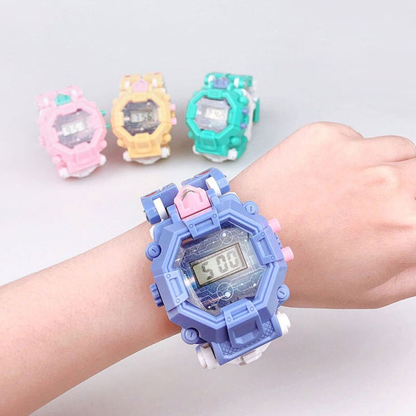 [variant_title] - Waterproof Robot Children Watch Toys for Children Birthday Christmas Gift Boys Watches