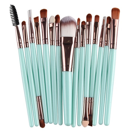 BU2-15 - MAANGE 15/18 Pcs Professional Makeup Brushes Set Comestic Powder Foundation Blush Eyeshadow Eyeliner Lip Make up Brush Tools