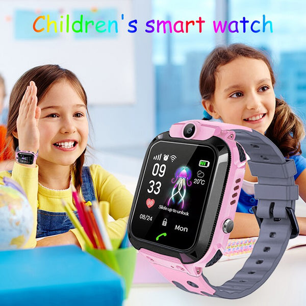 [variant_title] - 2019 kids Smart Watch LBS Positioning Tracker ip67 Waterproof Children Watch SOS Emergency Call Support SIM Card Baby Watch kids