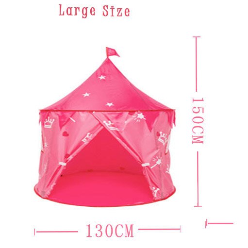 Large Size-pink - Big Size Kids Tent Portable Foldable Tent Funny Cubby House for Boy Girl Ball Pool Tipi Tent Children Game Castle Tent Kids Gift