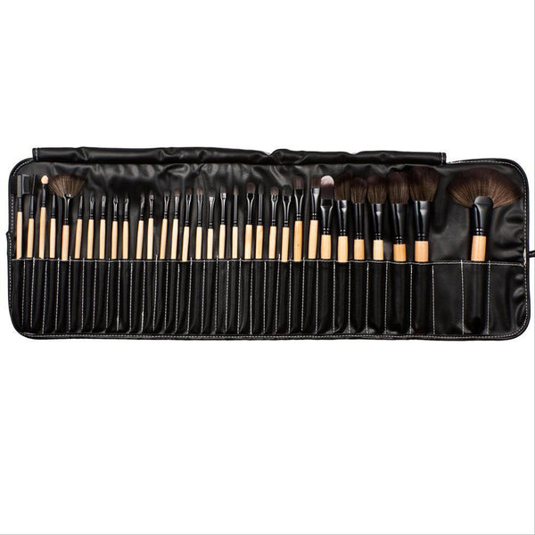[variant_title] - KANBUDER Makeup Brushes Set Eye Shadow 32pcs Professional Soft Cosmetic Eyebrow Set Professional Kit+Pouch Bag Dropship A4 (Brown)