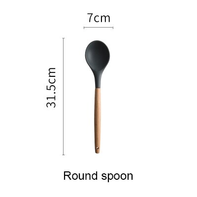 round soup spoon - Silicone Spatula Heat-resistant Soup Spoon Non-stick Special Cooking Shovel Kitchen Tools