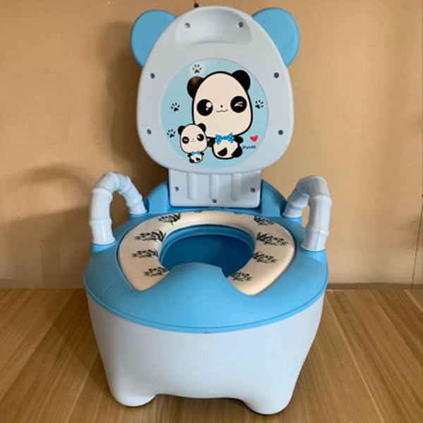4 soft cushion - Baby potty toilet bowl training pan toilet seat children's pot kids bedpan portable urinal comfortable backrest cartoon cute pot