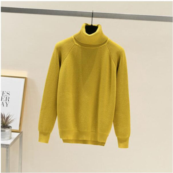 ONLYSVTER Thick Oversized Loose Turtleneck Women Pullover Sweater Autumn Winter Warm Jumper Top Knitted Soft Female Sweater Top