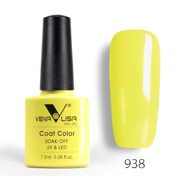 938 - New Free Shipping Nail Art Design Manicure Venalisa 60Color 7.5Ml Soak Off Enamel Gel Polish UV Gel Nail Polish Lacquer Varnish