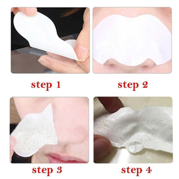 [variant_title] - 10PCS Bamboo Charcoal Blackhead Remover Deep Nose Pore Cleasing Strip Nose Sticker Pig Nose Mask Charcoal Pore Strip Deep Clean