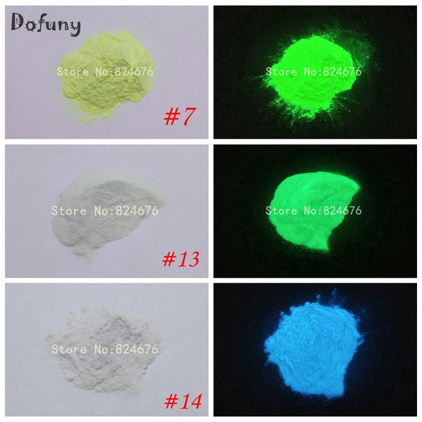 [variant_title] - 20g/bag Glowing Green Blue Light luminous powder phosphor pigment Noctilucent  Powder Glow in Dark Dust Pigment Nail glitter